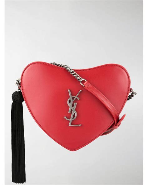 ysl heart bag red|ysl heart shaped bag.